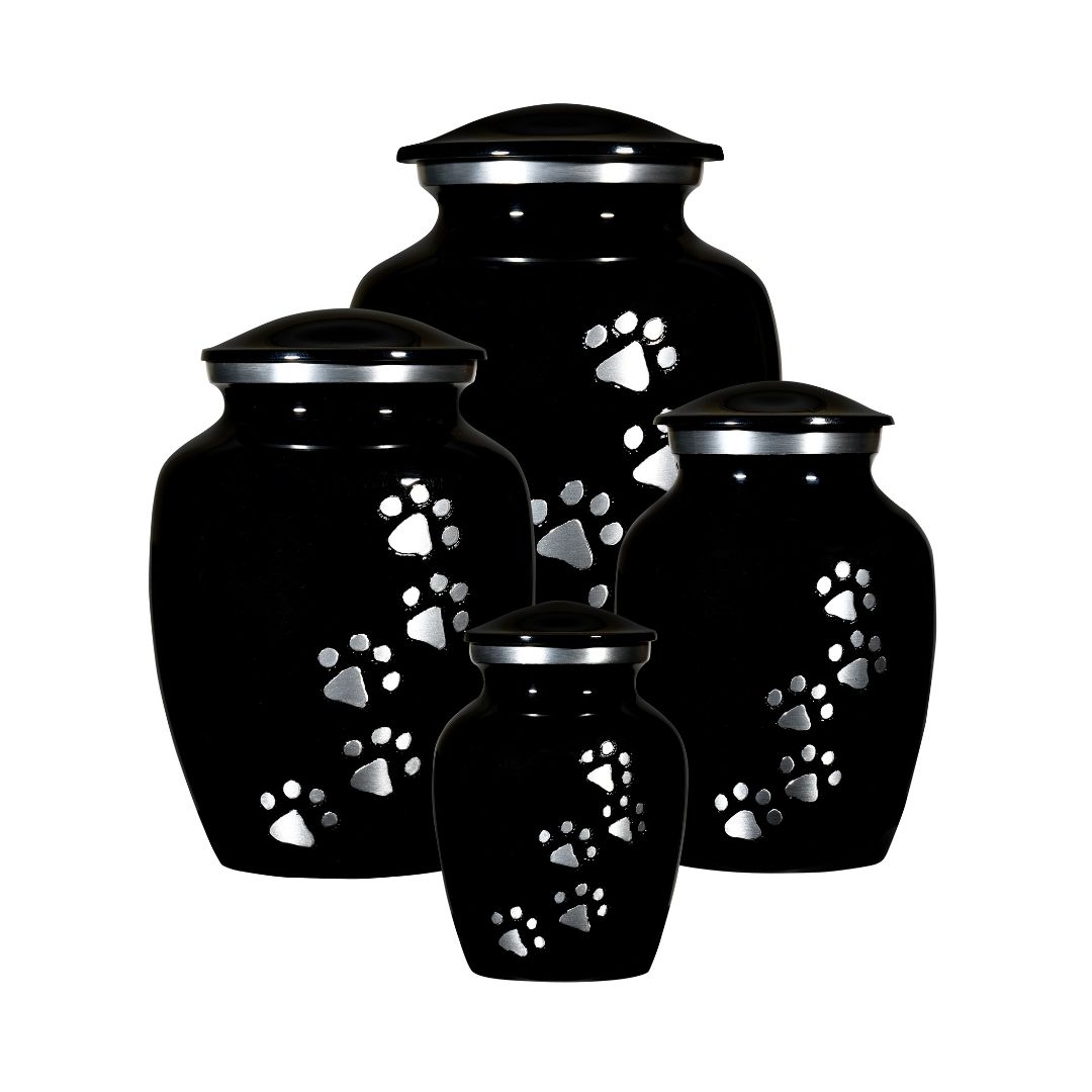 Black Classic Pet Urns